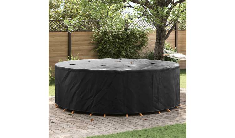 Walplus 210D Oxford Fabric Round Furniture Cover - Black - 279 x 279 x 105 cm