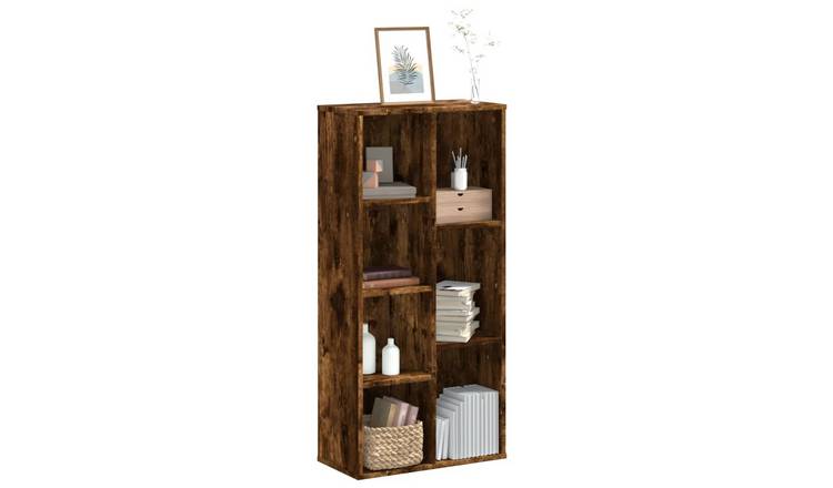 Walplus Engineered Wood Bookcase - Dark Oak - 50 x 25 x 105 cm
