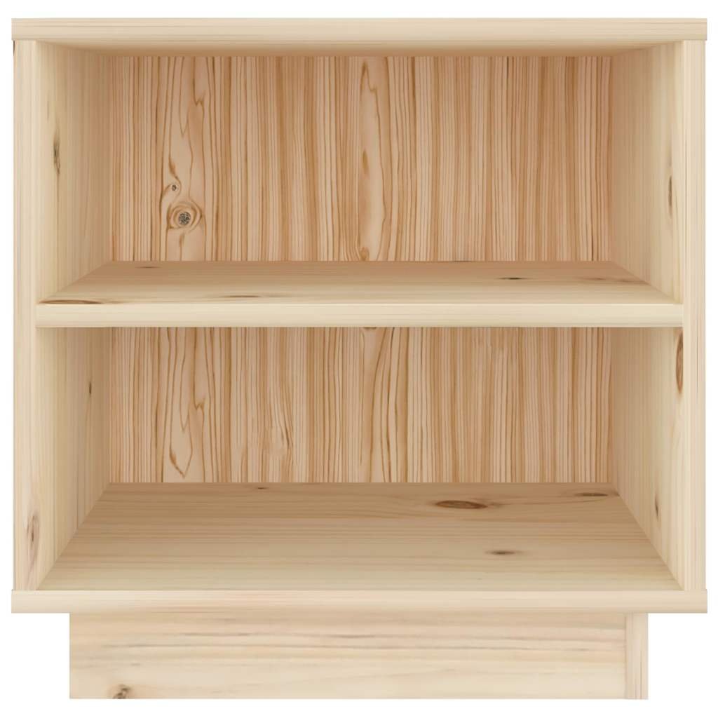 Walplus Pack of 2 Solid Pine Wood Bedside Cabinet - Brown - 40 x 34 x 40 cm - Image 6