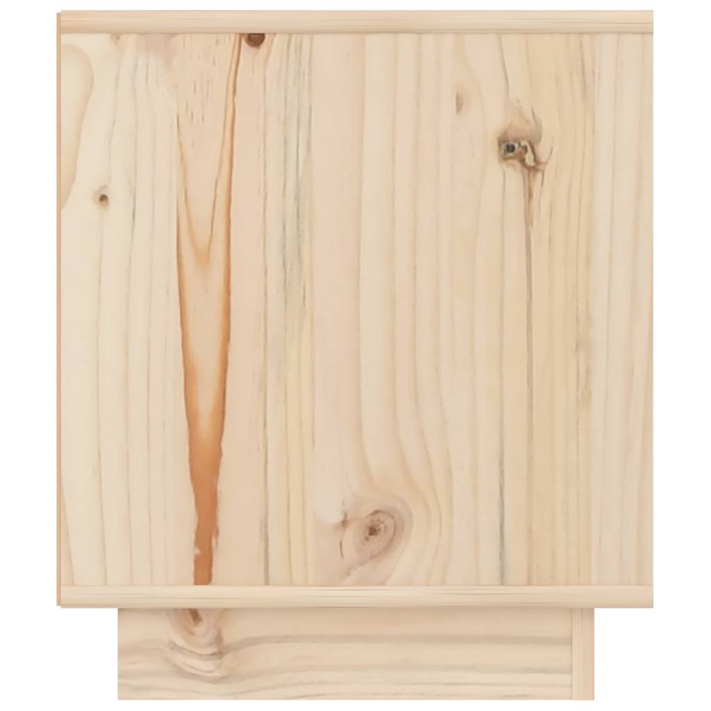 Walplus Pack of 2 Solid Pine Wood Bedside Cabinet - Brown - 40 x 34 x 40 cm - Image 7