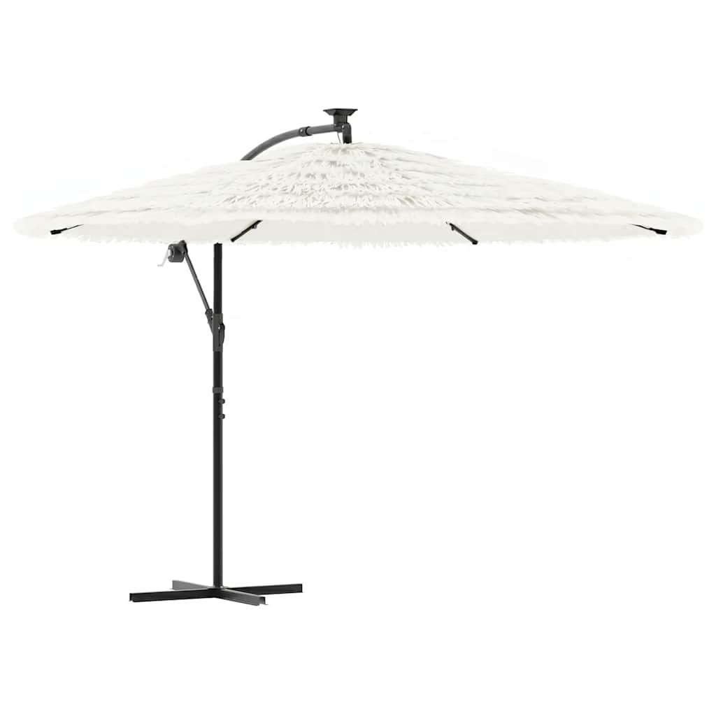 Walplus Polyester Garden Parasol - White - 269 x 269 x 235 cm - Image 2
