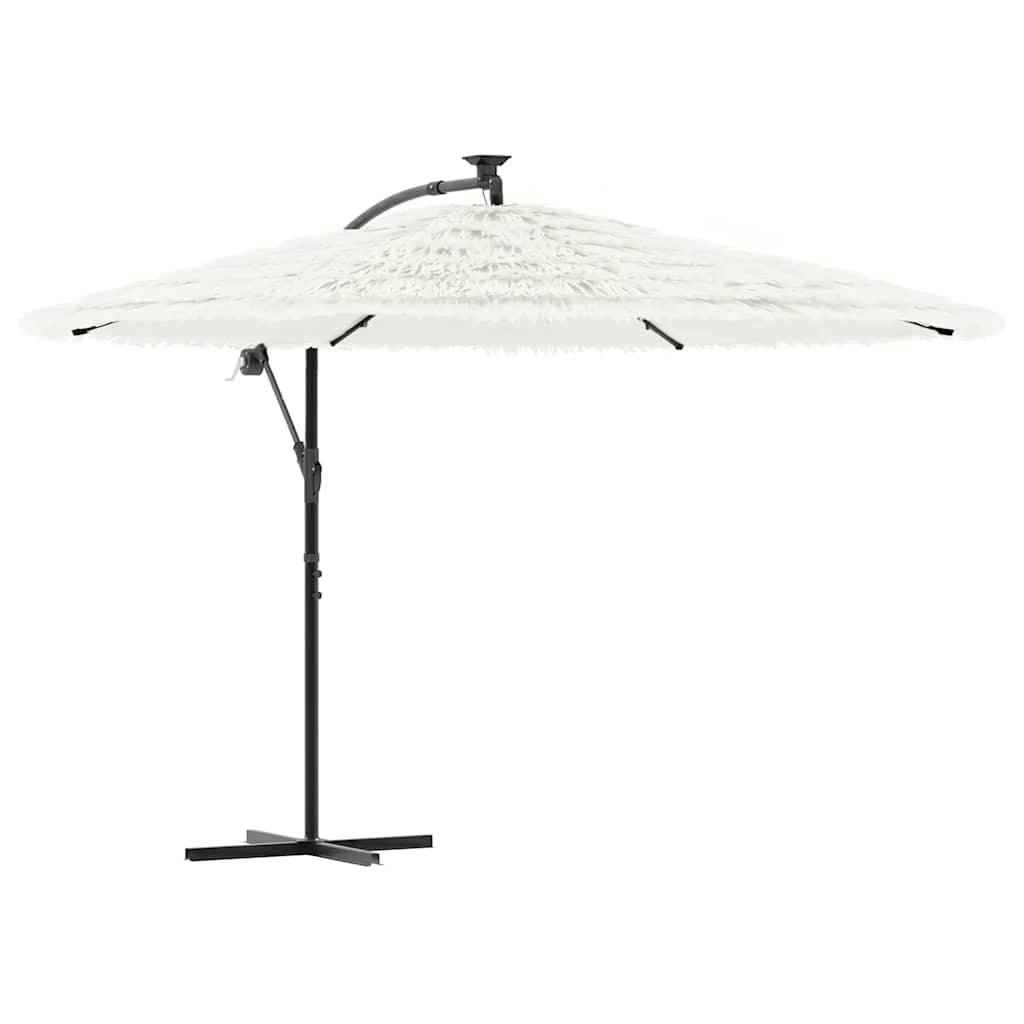 Walplus Polyester Garden Parasol - White - 269 x 269 x 235 cm - Image 2