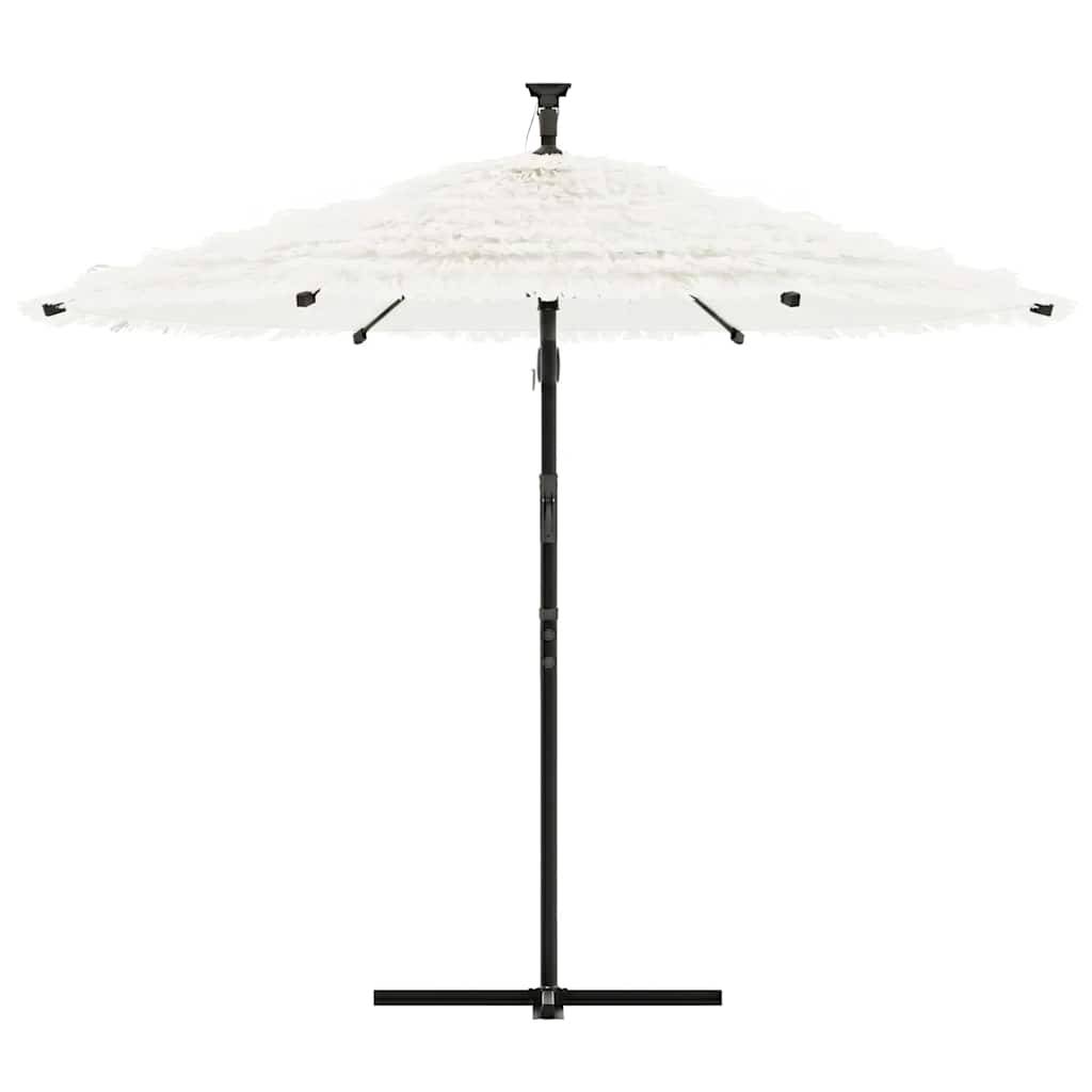 Walplus Polyester Garden Parasol - White - 269 x 269 x 235 cm - Image 3