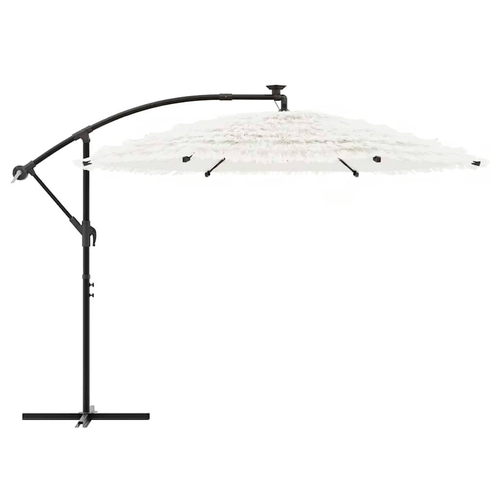 Walplus Polyester Garden Parasol - White - 269 x 269 x 235 cm - Image 4