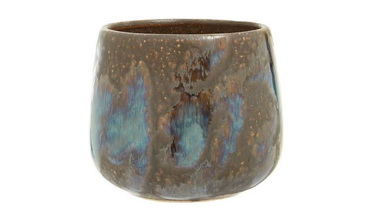 Orsina Silas Reactive Glaze Stoneware Planter - Brown