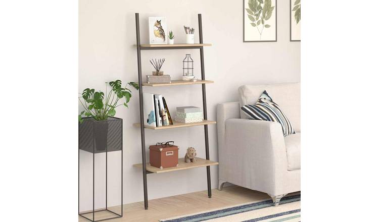 Walplus Leaning Shelf - Black - 64 x 34 x 150.5 cm