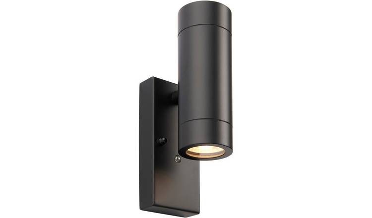 Loops Direct Photocell Up and Down Wall Light - Matt Black