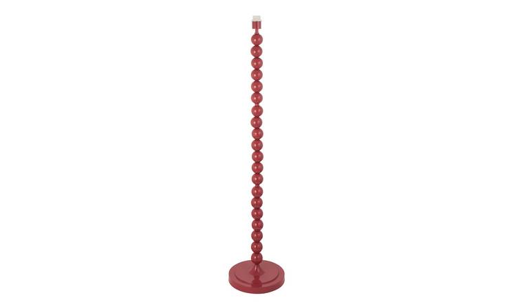 Loops Direct 28cm LED E27 Steel Floor Lamp - Gloss Pink Clay