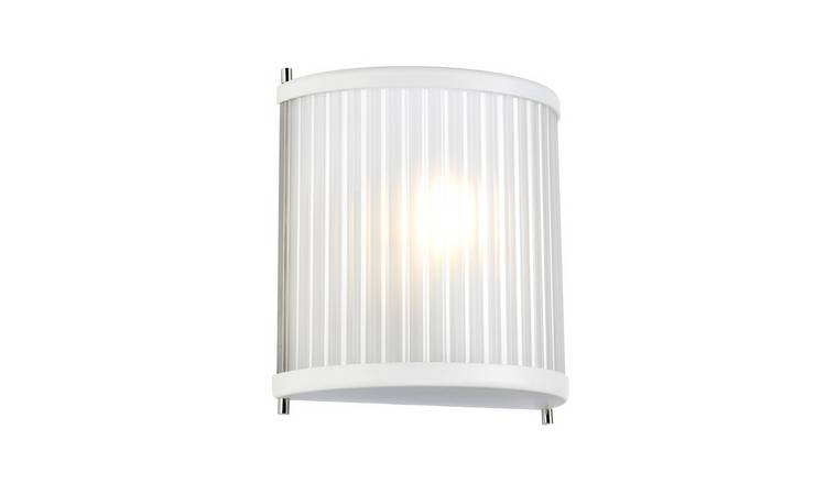 Elstead Corona Flush Wall Light - White Satin Painted