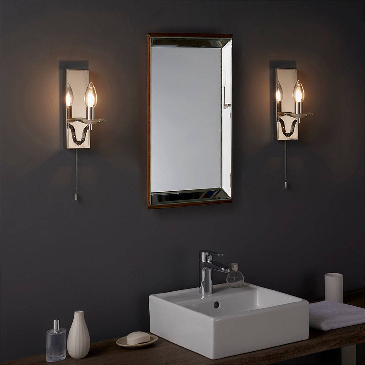 Loops Direct Steel and Crystal Wall Light - Polished Nickel - Image 2