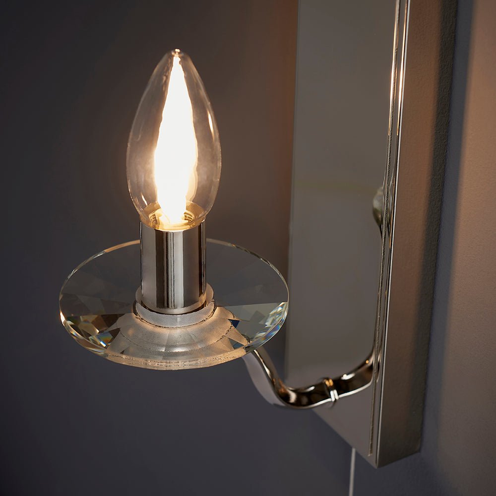 Loops Direct Steel and Crystal Wall Light - Polished Nickel - Image 6