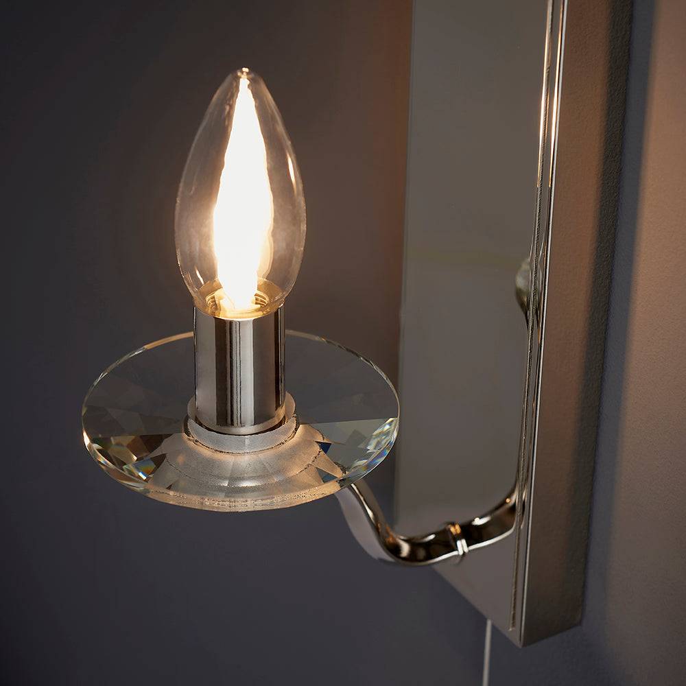 Loops Direct Steel and Crystal Wall Light - Polished Nickel - Image 6