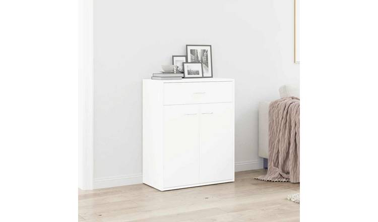 Walplus Engineered Wood Sideboard - White - 60 x 30 x 75 cm