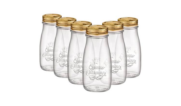 Bormioli Rocco Quattro Stagioni Glass Bottles with Lid - Set of 6
