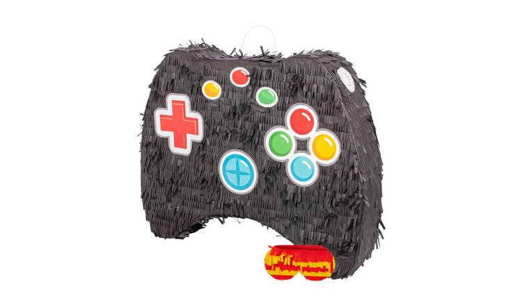 Fax Potato 2pc Game Controller Pinata & Blindfold Set - Black