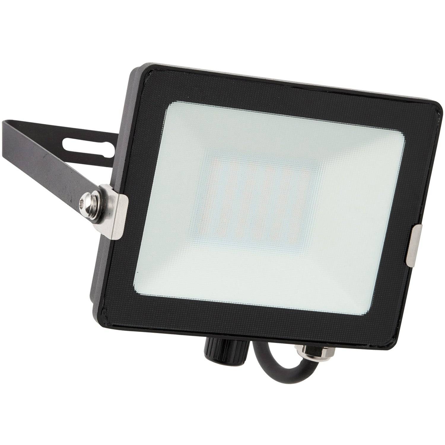 Loops Direct Pack of 2 30W Die Cast Aluminium LED Floodlight - Matt Black - Image 2