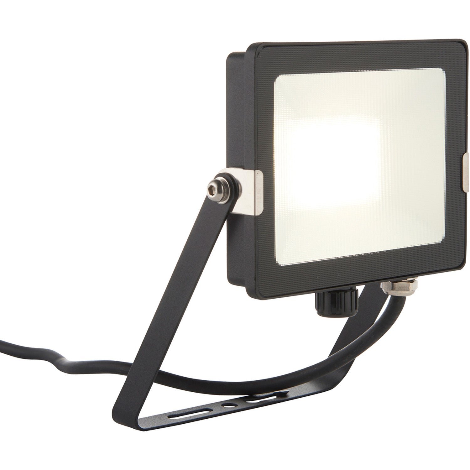 Loops Direct Pack of 2 30W Die Cast Aluminium LED Floodlight - Matt Black - Image 3