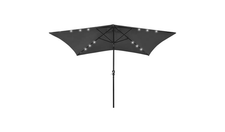 Walplus Polyester Garden Parasol - Anthracite - 200 x 300 x 247 cm