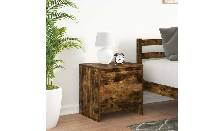 Walplus Pack of 2 Bedside Cabinet - Dark Oak - 45 x 34 x 44.5 cm