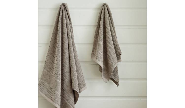 Deyongs Mosley Textured Cotton Bath Towel - Mushroom
