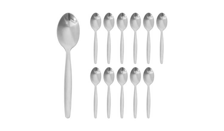 Argon Tableware Stainless Steel Teaspoons - Pack of 12