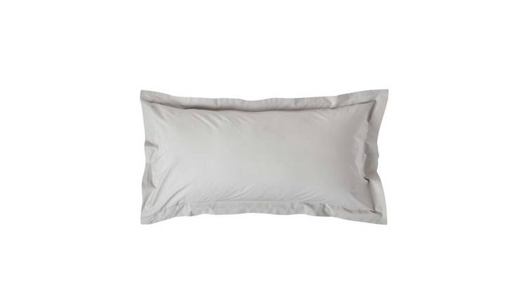 Homescapes Egyptian Cotton Oxford King Size Pillowcase - Silver Grey