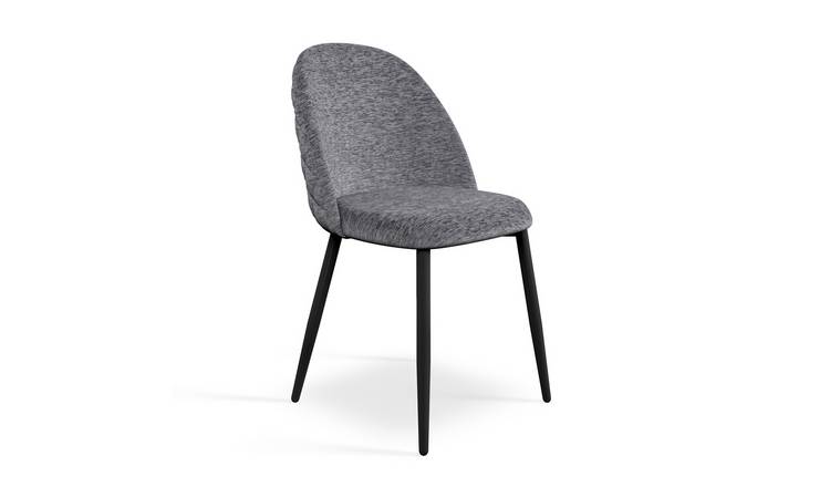 Furniture Online Raye Set Of 2 Velvet Upholstered Dining Chairs - Grey