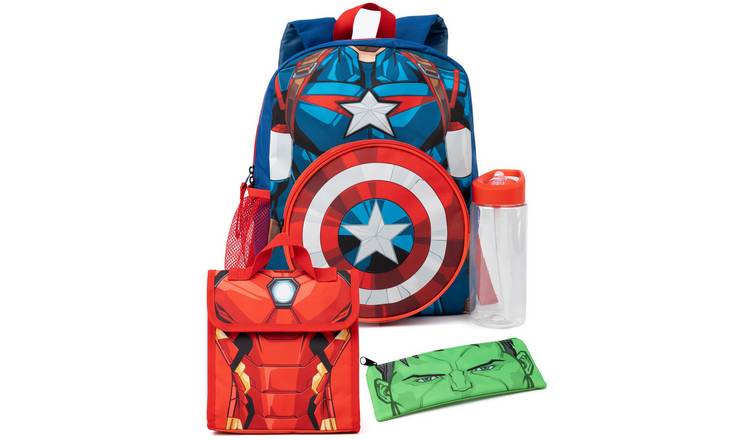 Marvel Avengers Kids Boys 4 Piece Backpack Set - Multicoloured