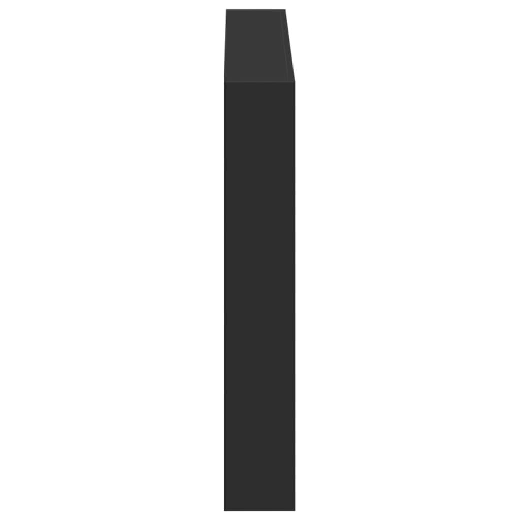 Walplus Engineered Wood LED Headboard Cabinet - Black - 100 x 17 x 102 cm - Image 7