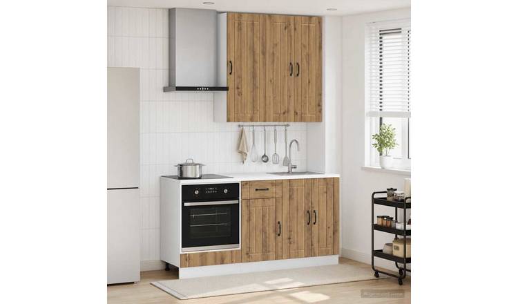 Walplus 5 Piece Engineered Wood Kitchen Unit Set - Artisan Oak