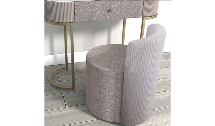 CARME Home Hattie Bouclé Stool - Mocha