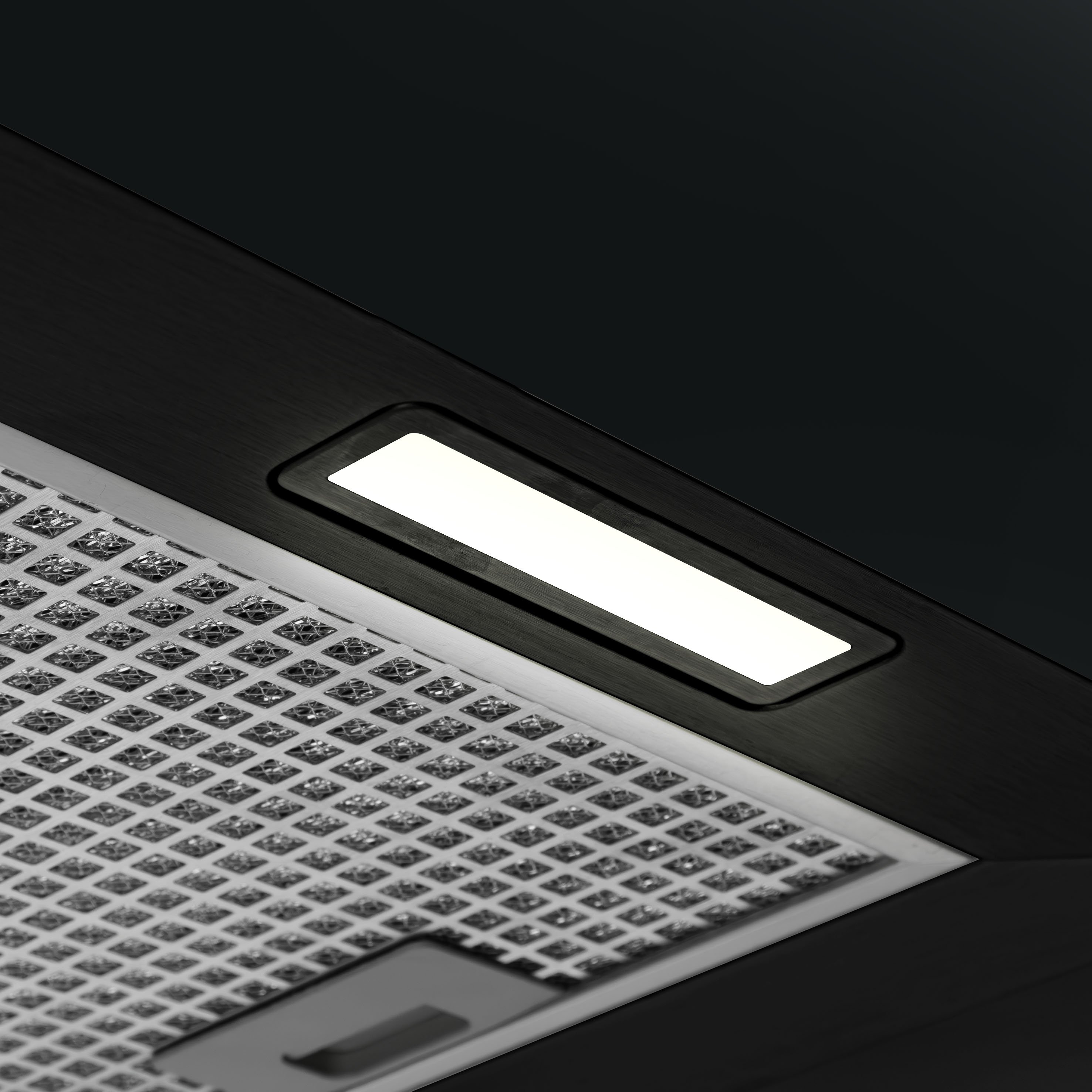 Baridi 40cm Square Island Cooker Hood - Black - Image 3