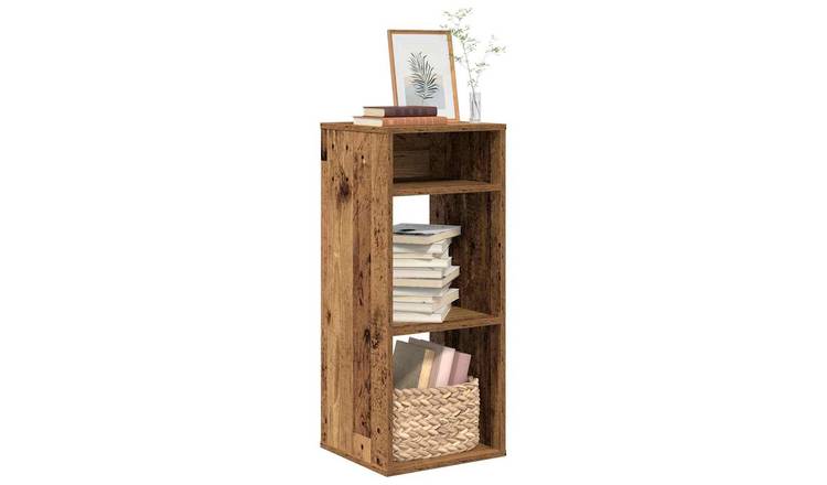 Walplus Engineered Wood Book Cabinet - Dark Wood - 34 x 31 x 80 cm