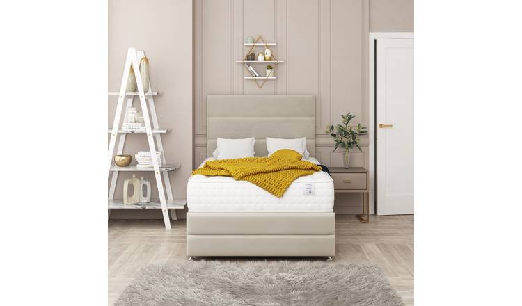 Bed Choices Valencia Double 4 Drawer 26" Headboard Divan Bed Set - Cream