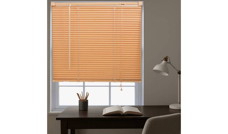 Furnished Teak PVC Venetian Blind - 85 x 150cm