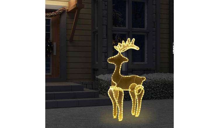 Walplus Steel Reindeer Christmas Decoration with Mesh 306 LEDs - 60 x 24 x 89 cm