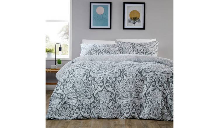 New Edge Blinds Aria Microfibre Grey Duvet Set - Single