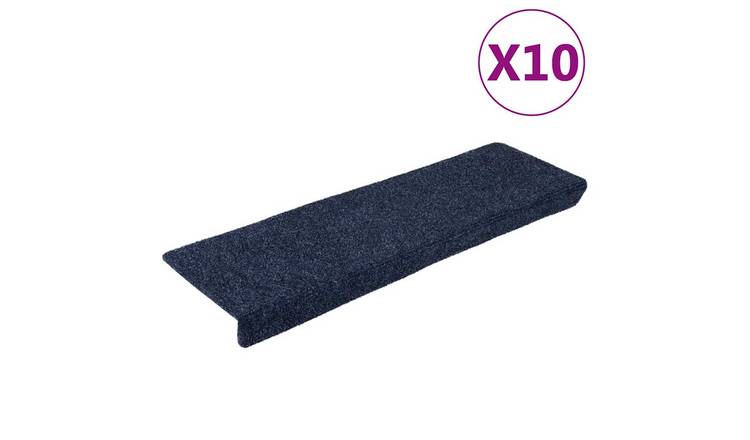 Walplus Pack of 10 Rectangular Stair Mats - Anthracite - 65 x 21 cm