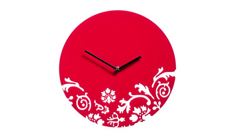 Orsina Issak 30cm Dia Wall Clock - Red
