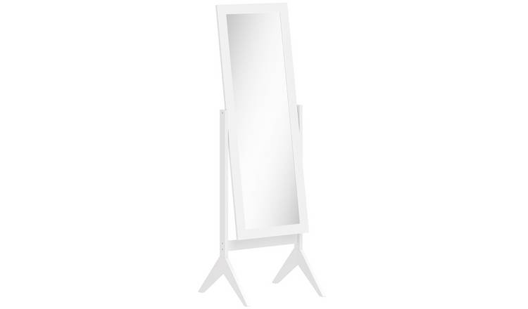 HOMCOM Freestanding Adjustable Angle Dressing Mirror - White