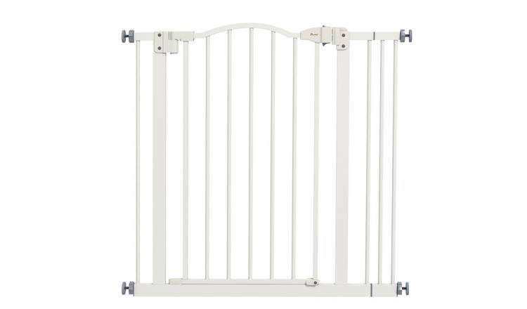 PawHut Adjustable Pressure Fit Auto Close Dog Stair Gate - 74-87cm - White