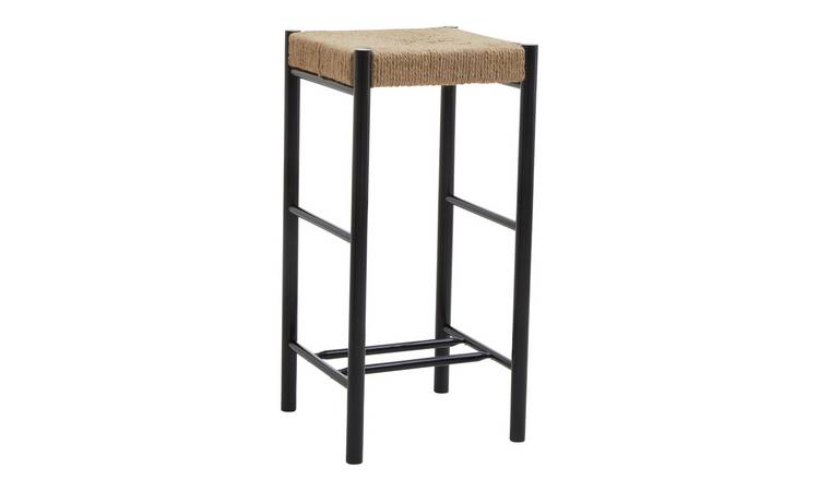 Orsina Bandar Rope and Beechwood Bar Stool – Natural and Black