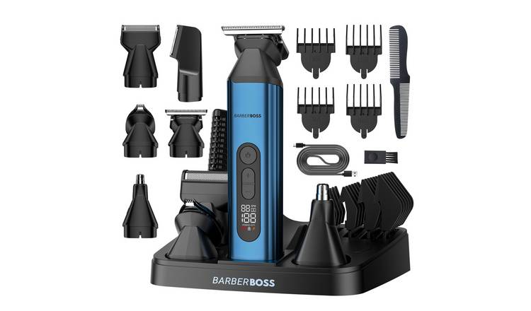 BarberBoss 5-in-1 Beard, Hair, Body, Nose & Ear Men's Grooming Kit
