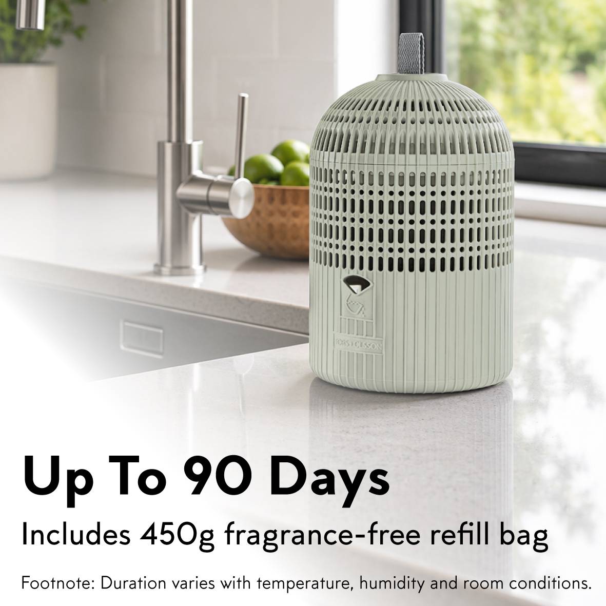 Tors+Olsson 950ml Non Electric Dehumidier - Sage Green - Image 4