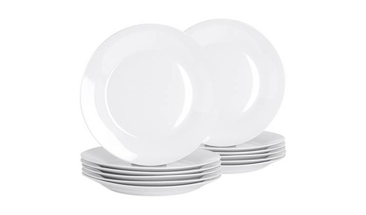 Argon Tableware Classic White Dinner Plates - Pack of 24