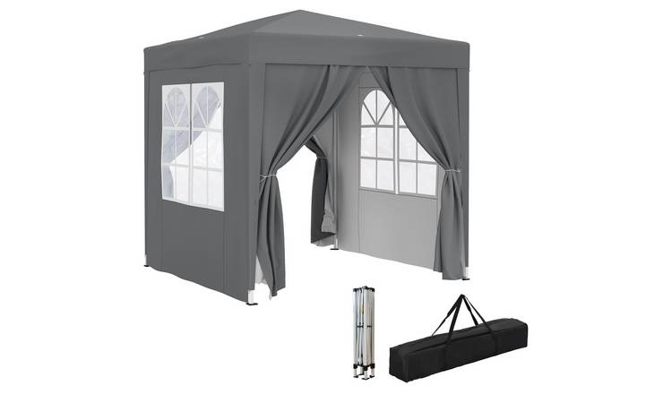Outsunny Steel Water Resistant Pop Up Gazebo – Grey