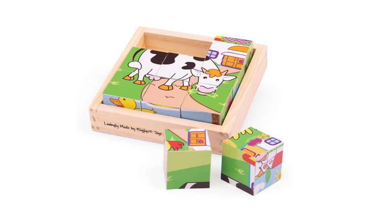Bigjigs Toys Animal Cube Puzzle - 10 Months +