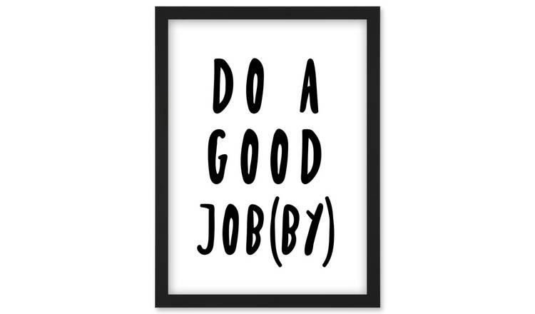Funny Scottish Toilet Wall Art 'Do A Good Jobby' Sign Framed Art Print - A4