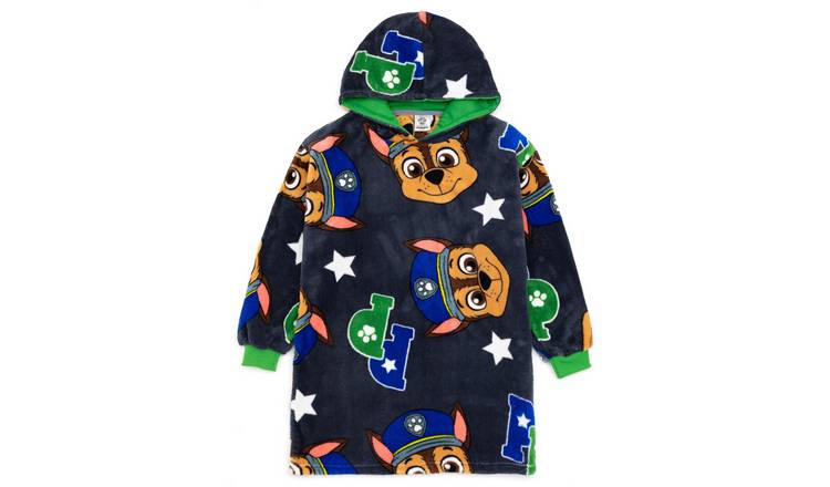 Paw Patrol Chase AOP Kids Boys Blanket Hoodie 3-5 Years - Grey