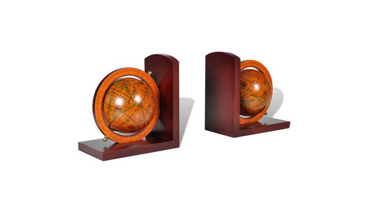 Walplus World Map Globe Bookends - Pair